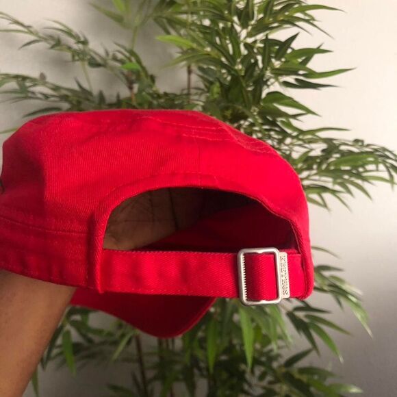 2000s Y2K Goth Mcbling cross messenger cadet military newsboy baker boy cap hat